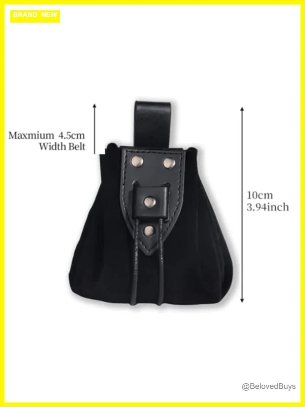 Faux Leather Drawstring Pouch Coin Purse Dice Bag Belt Pouch for LARP Medieval